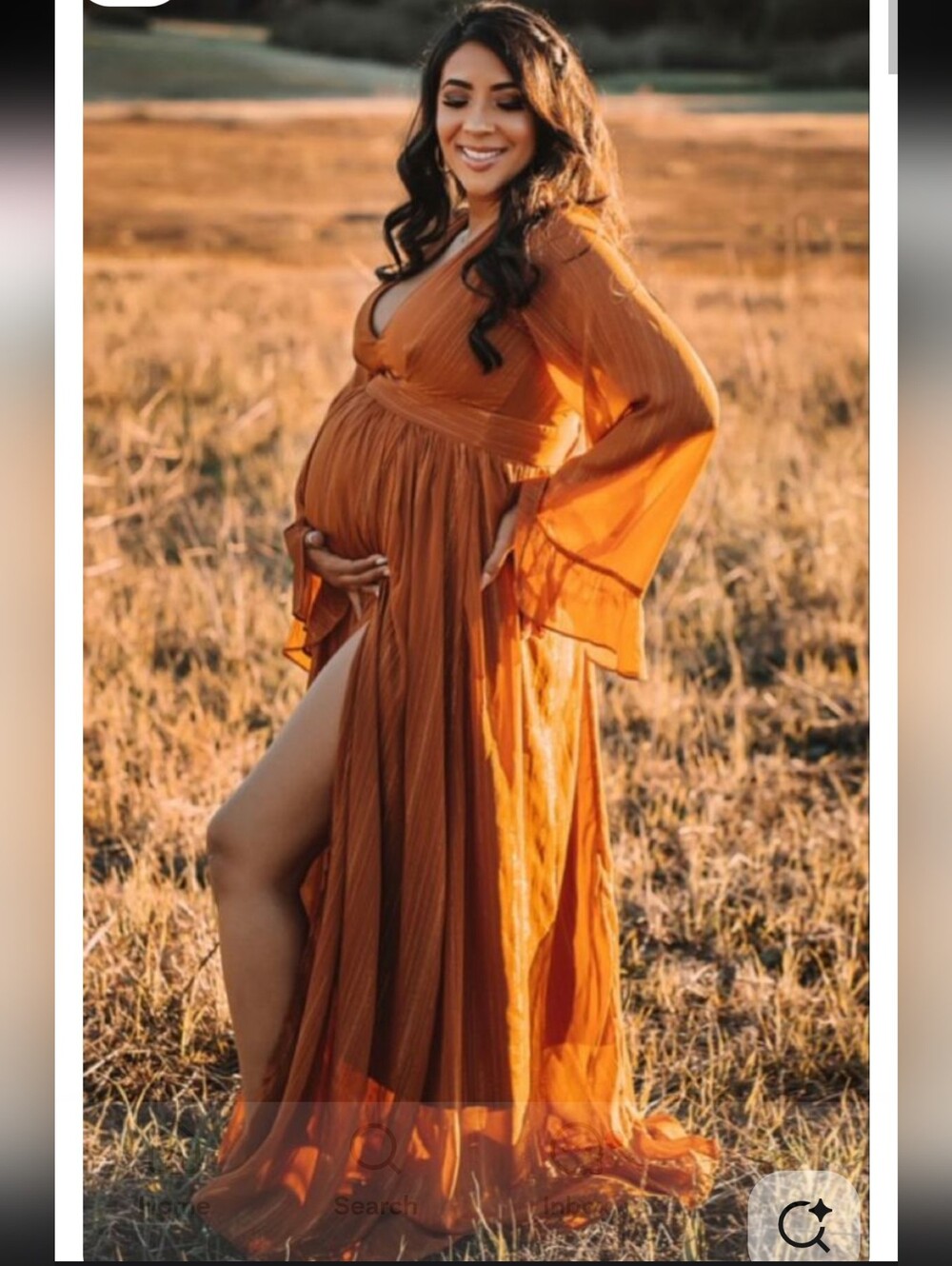 Showpo Rust Orange Maternity Maxi Dress